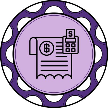 Dolar sembollü kağıt fatura ve mali muhasebe, bütçe planlaması veya gider izleme yönetimi için kullanılan hesap makinesi aracı