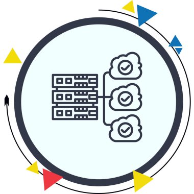 Bulut Veritabanı Parlak Modern Yaratıcı Sanat Düzenlemesi