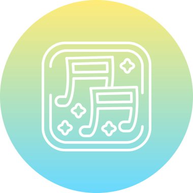 müzik web simgesi vektör illüstrasyonu