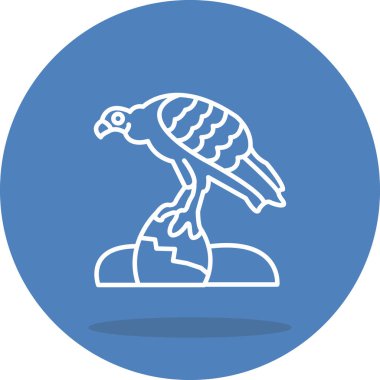 Kral Akbaba simgesi vektör illüstrasyon tasarımı