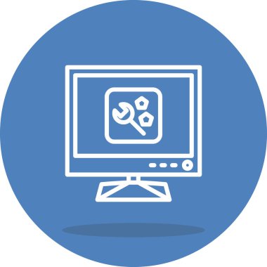 TV Bakımı Zarif Asgari Dijital Grafik Sembolü