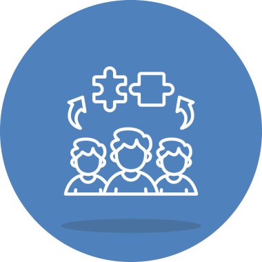 takım web simgesi vektör illüstrasyonu