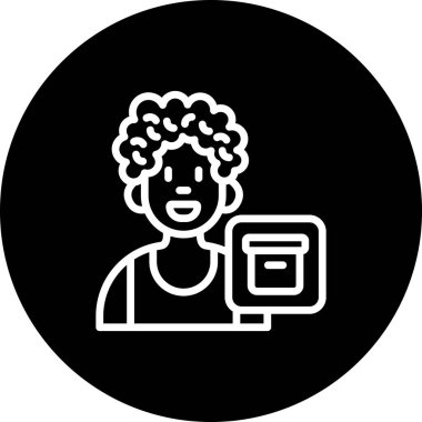 arşiv web simgesi vektör illüstrasyonu