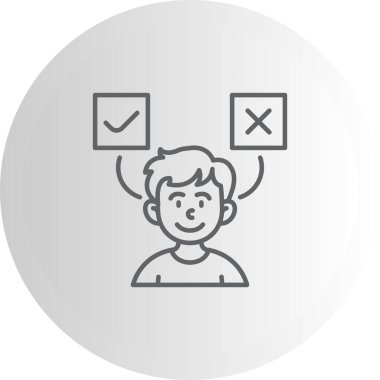 Karar Yenilikçi Düz Ürün Tasarım Sembolü