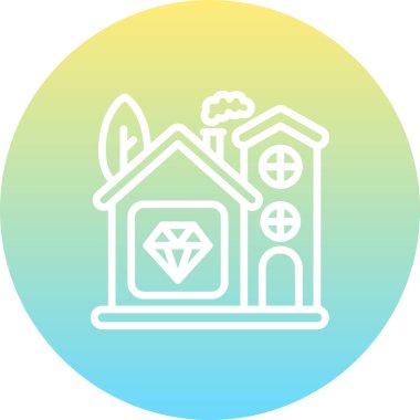 elmas satırı simgesi, vektör çizim