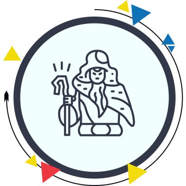 Sihirbaz web simgesi vektör illüstrasyonu