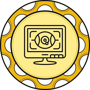 Retinal Tarama Web simgesi vektör çizimi