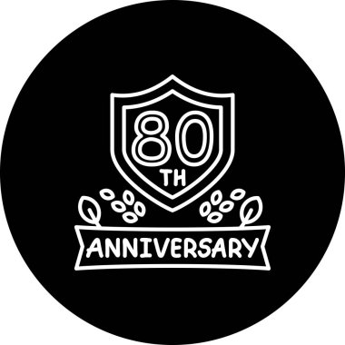 Sekseninci yıldönümü ikonu. Uygulamalar için rozet logosu