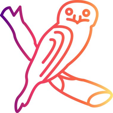 Tawny Frogmouth ikon vektör illüstrasyon tasarımı