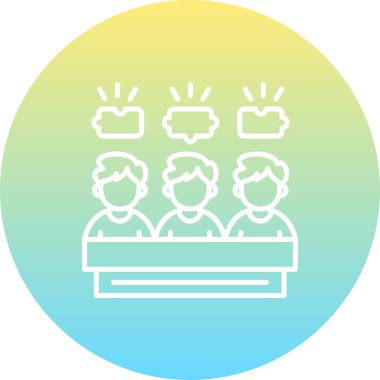 Merkezi bir dairesel amblem, resmi bir işbirliği anlaşmasını sembolize ederek iş adamlarının takım çalışmasını resmediyor.