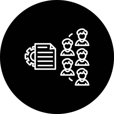 Proje Yönetimi web simgesi vektör illüstrasyonu