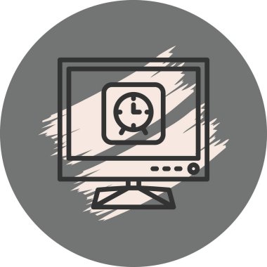 saat web simgesi vektör illüstrasyonu