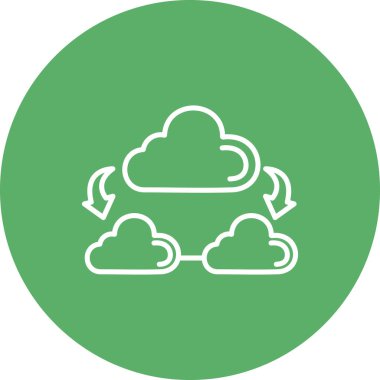 Bulut Ağı Eşsiz Yenilikçi Dijital Grafik Sembolü