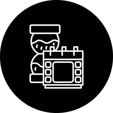 Kum Saati web simgesi vektör illüstrasyonu