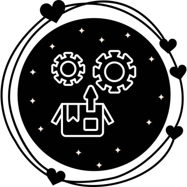 Ürün Yönetimi web simgesi vektör illüstrasyonu