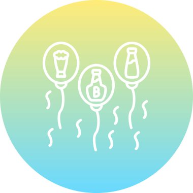 Balonlar Premium Temiz Dijital Sanat Düzeni