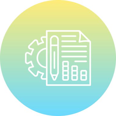 Proje Yönetimi web simgesi vektör illüstrasyonu