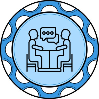  toplantı simgesi vektör illüstrasyon tasarımı