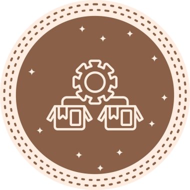 Ürün Yönetimi web simgesi vektör illüstrasyonu