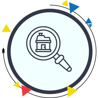 arama web simgesi vektör illüstrasyonu