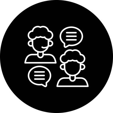 Konuşma web simgesi vektör illüstrasyonu