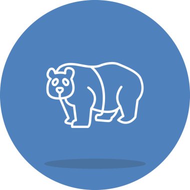 Panda ikon vektör çizimi tasarımı