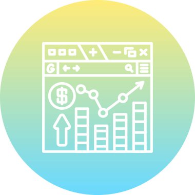 Modern simge ticaretinin vektör illüstrasyonu