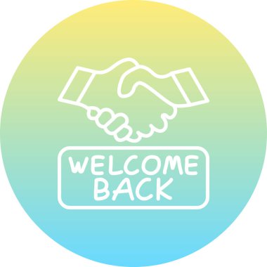 Tekrar Hoş Geldiniz Yüksek Kaliteli Ölçeklenebilir Vektör Resimlemesi