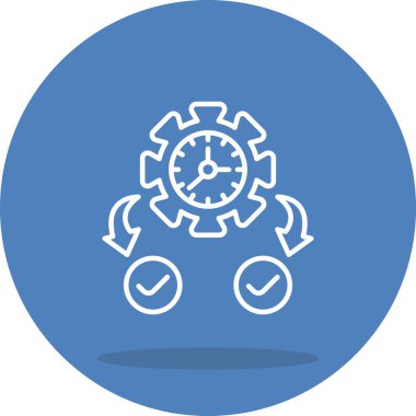 Zaman Yönetimi Eşsiz Yenilikçi Dijital Grafik Sembolü