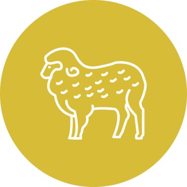 Koyun ikonu vektör illüstrasyon tasarımı