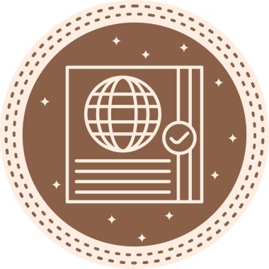 Pasaport Kontrolü modern simgesinin vektör illüstrasyonu