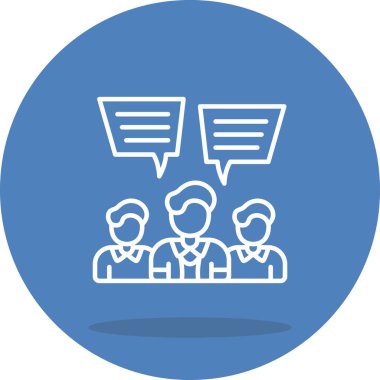 Tartışma. Web simgesi basit illüstrasyon