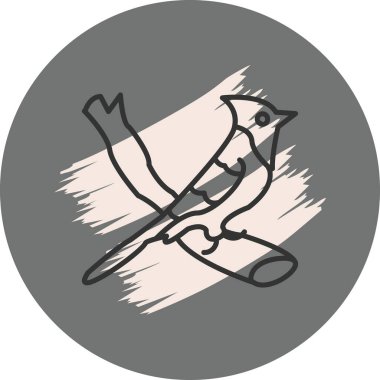 Mavi Jay simge vektör çizimi tasarımı