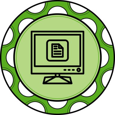 TV Dosyası Yenilikçi Düz Ürün Tasarım Sembolü