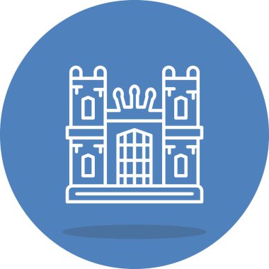 Castle Gate simgesinin vektör illüstrasyonu