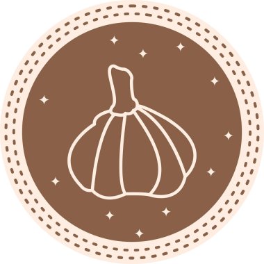 vektör illüstrasyonu, Sarımsak simgesi tasarımı