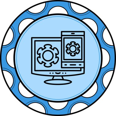Ekran Aynası Dengeli Profesyonel Markalaşma Grafik Sembolü