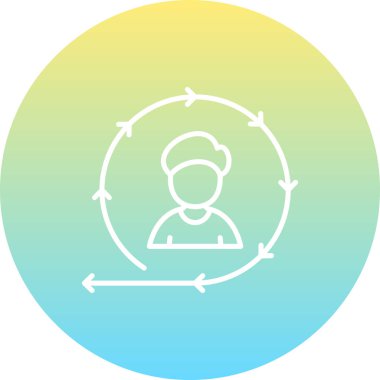 Süreklilik web simgesi vektör illüstrasyonu