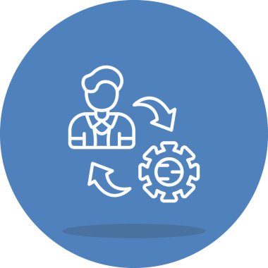 Çalışan Dengeli Düz Modern Tasarım Elementi