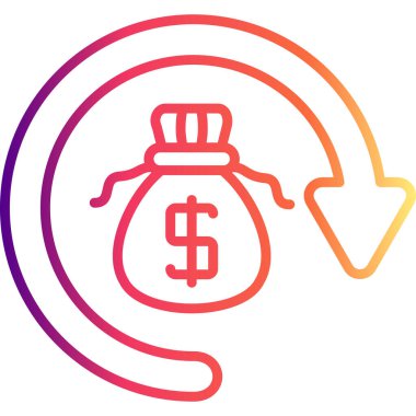 Para Geri Garanti Ağ ikonu vektör çizimi