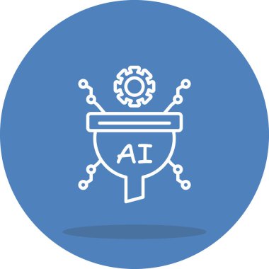 Yapay zeka simgesi modada düz stil, Ai FiltresiName