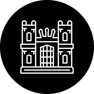 Castle Gate simgesinin vektör illüstrasyonu