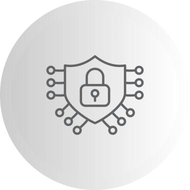 Siber Güvenlik Biçimli Özel Vektör Tasarım Varlığı