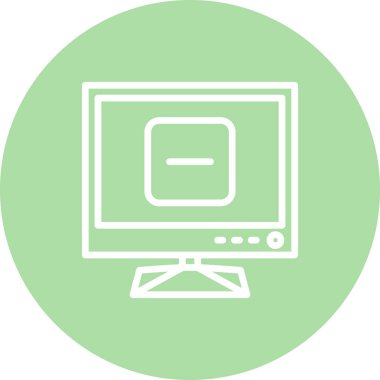 TV Çıkart Premium Çağdaş Düz Vektör Özelliği