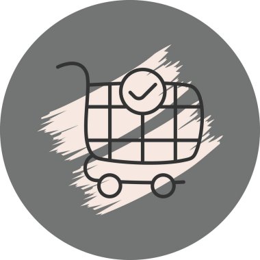 Bir sepete eklenen ögeleri görüntülemek için mobil uygulamalar veya web sayfaları için işlevsel ticaret ögesi.