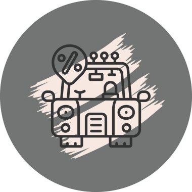 İndirimli web simgesi vektör illüstrasyonu