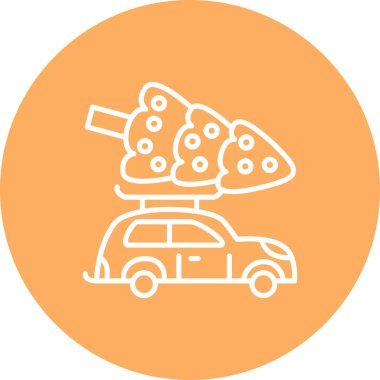 Eve Car Noel Yaratıcı Eşsiz Marka Vektörü Elementi