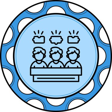 Merkezi bir dairesel amblem, resmi bir işbirliği anlaşmasını sembolize ederek iş adamlarının takım çalışmasını resmediyor.