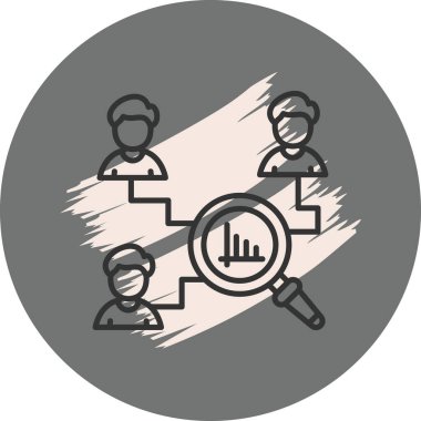 araştırma web simgesi vektör illüstrasyonu