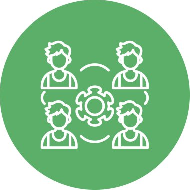 Merkezi bir dairesel amblem, resmi bir işbirliği anlaşmasını sembolize ederek iş adamlarının takım çalışmasını resmediyor.